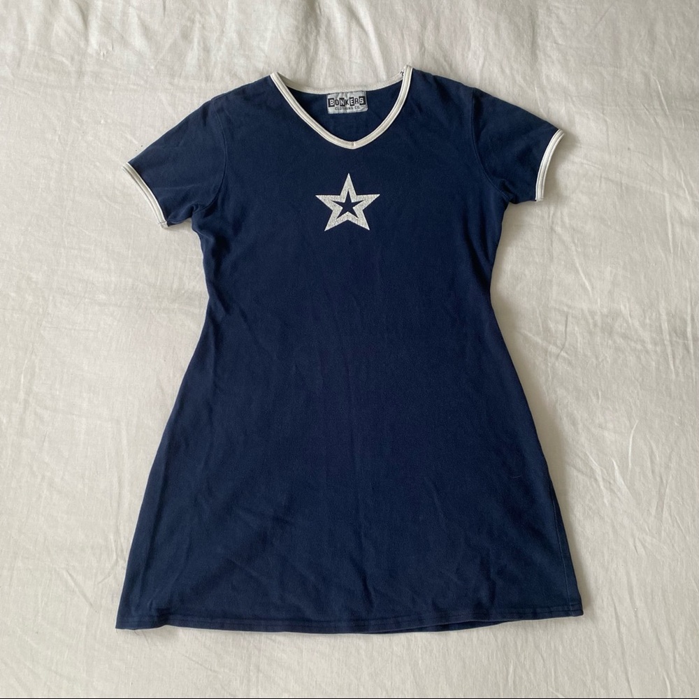 SOLD Vintage Mini Dress with Star Print Design